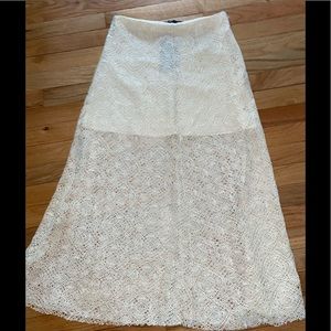 NWT Zara Crochet Maxi Skirt